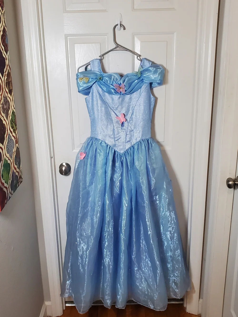 Disney Light Blue Sparkle Princess Dress with Butterfly Details